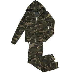 定価9.5万 1piu1uguale3 BRUSHED BACK FLEECE CAMO BASIC PARKA＆RIB PANTS Ⅲ パーカー セットアップ　パンツ wjk akm ジュンハシモト