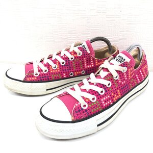 ●CONVERSE コンバース オールスター スター 星柄 キャンバス ローカット スニーカー US5(24cm) ピンク ALL STAR レディース 女性用 婦人