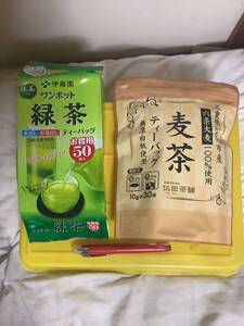 更に値下　A 緑茶　3g50袋入1袋　B 麦茶　10g 30袋入1袋　ティーバッグ　煮出水出両用　仕入除500円超10%オマケ後半写真別出S 賞味他説明欄