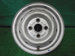 f76◆メーカー不明 スチールホイール 12×4J◆TOPY製 12×4.00B 約+44 4H PCD100 中古鉄ホイール１本