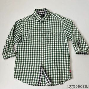 Lサイズ STUSSY Kit Plaid 七分袖 Shirt ( ステューシー チャプト 長袖 チェック ネル シャツ 周年 記念 限定 レア ) ③