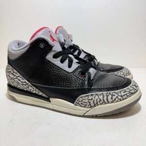 22cm AIR JORDAN 3 RETRO PS Black Cement 429487-021 エア ジョーダン 3 レトロ PS ブラックセメント メンズ スニーカー XN H1001061