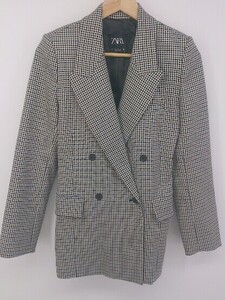 ◇ ◎ ZARA 4B チェック 長袖 テーラードジャケット サイズEUR XS USA XS MEX 24 ホワイト系 マルチ レディース メンズ E