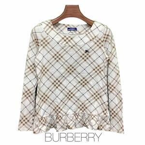 BURBERRY, BLUE LABEL, バーバリーブルーレーベル, 長袖 カットソー ,チェック ,古着, 三陽商会