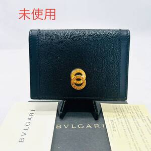 未使用　BVLGARI ブルガリ　名刺入れ ビジネス　カードケース　ビーゼロワン　レザー ゴールド