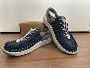 ★送料無料★美品★KEEN★UNEEK(ユニーク）★UFO NAVY★紺★26.5cm★サンダル★MEN★箱あり