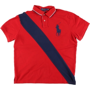 古着 ラルフローレン Ralph Lauren POLO RALPH LAUREN CUSTOM SLIM FIT ビッグポニー 半袖 ポロシャツ メンズL /eaa444539