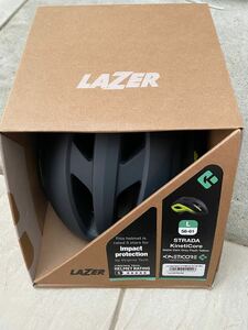 LAZER(レーザー) 自転車用ヘルメット Strada KC AF Lサイズ　58-61cm マットダークグレー/フラッシュイエロー