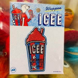 ICEE BEAR CUP ワッペン アイシー ベア カップ アイシーベア アップリケ パッチ アメキャラ アメリカン雑貨 アメリカ雑貨