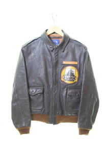 ☆ TOYS McCOY トイズマッコイ X-LARGE 20TH ANNIVERSARY A2 JACKET 50着限定 レザー フライトジャケット 0114514 size38 茶 ブラウン 103