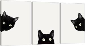 3枚セット 猫 アートパネル ネコ ねこ 壁掛け 木枠 キャンバス キャンバス画 インテリア 可愛い プレゼント 現代アート 絵 アートポスター
