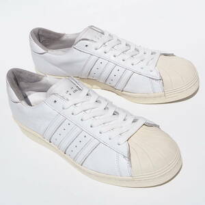 美品!! US 9 1/2 / 27,5cm 限定カラー 19年製 adidas Originals SUPERSTAR 80s RECON スーパースター 80s 白レザー 天然皮革