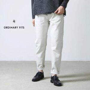 定番 ORDINARY FITS 5POCKET ANKLE DENIM ホワイト オーディナリーフィッツ アンクルデニム ジーンズ デニムパンツ 白 26 日本製 