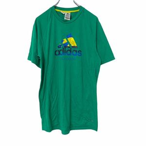 adidas CLIMALITE 半袖 プリントTシャツ Lサイズ アディダス スポーツ アウトドア 緑 グリーン 古着卸 アメリカ仕入 a507-6508