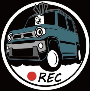 マンガ調　車体色や車種変更可能！　スズキ　ハスラー　jスタイル ドライブレコーダー　ドラレコ　ステッカー カッティングステッカー