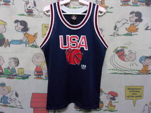 90s USA Olympic タンクトップ JCPENNEY メッシュ バスケットボールウェア ゲームシャツ NBA jordan Barkley magic johnson ドリームチーム