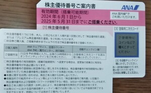 ＡＮＡ　全日空　株主優待券　1枚　有効期限2025年5月31日迄　送料無料(番号通知)あり