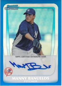 バニュエロス 2011 BOWMAN CHROME BLUE REF AUTO /150 直筆サイン