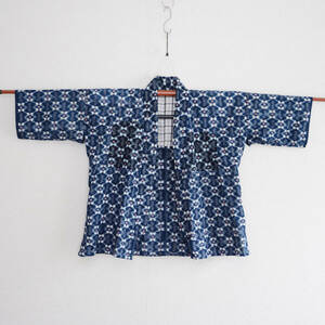 襤褸 野良着 古着 藍染 絣 木綿 着物 古布 ジャパンヴィンテージ リメイク素材 Boro Noragi Jacket Indigo Kimono Japanese Fabric