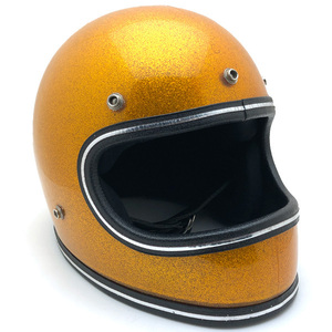 送料無料 GRANT GOLD METALFLAKE 59cm/金ゴールドビンテージヘルメット族ヘル国産旧車會ハーレーチョッパーバイク70s