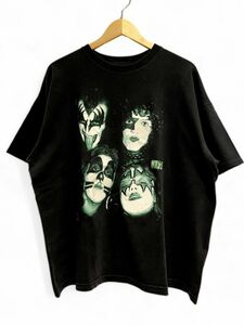 90s USA製 CRONIES KISS キス Four Heads Glow In The Dark Tシャツ バンドT XLサイズ
