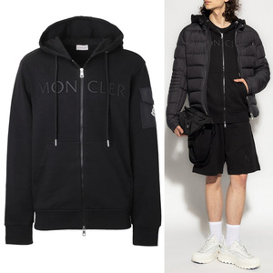 送料無料 70 MONCLER モンクレール 8G00006 89A2L ブラック パーカー スウェット ロゴ size L