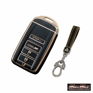 カー用品 ホンダ用 ゴールデンライン TYPE E TPUスマートキーケース ブラック/HONDA キーリング キーホルダー【メール便送料200円】