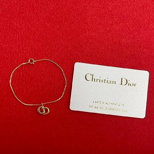 極 美品 Christian Dior ディオール CD ロゴ モチーフ GP ヴィンテージ ブレスレット バングル アクセサリー ゴールド e81-7