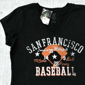 新品 US企画 SAN FRANCISCO GIANTS Tシャツ ジャイアンツ　　サンフランシスコ MLB PLAYERS CHOICE Vネック 半袖 ポージー ベルト 柳10025