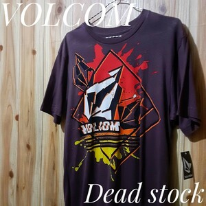 最値!デッドストック!希少旧モデル!廃盤デザイン!ボルコム【VOLCOM】プリント Tシャツ!ブラウン!茶 Mサイズ スケーター ラスト1点