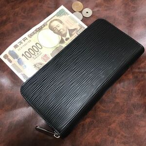 残りわずか 黒　無くなり次第終了 レザー/革　長財布メンズ ラウンドファスナー /小銭入れ　大容量定番タイプ