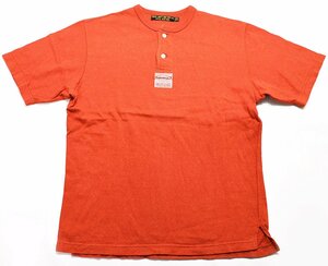 Freewheelers (フリーホイーラーズ) Henley Necked Type S/S Shirt / ヘンリーネックタイプ 半袖シャツ 美品 DRY RED size 38