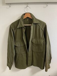 ARMY S ミリタリー ウール グリーン 長袖シャツ 70s