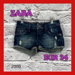 ☆R60532P☆ ZARA デニムショートパンツ ジーンズ