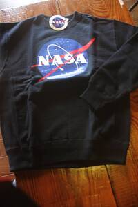 NASA★　スウェットシャツ新品S ブラック リバースウィーブ#[SALE!★大特価