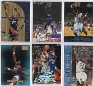 NBA UD Fleer Sky Box 　Karl Malone カール・マローン 　6枚セット　新品ミント状態品 