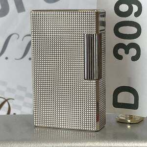 1000円スタート S.T.デュポン S.T.DuPont LINE1 シルバー ライン1 ローラー ガスライター D309