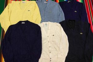 PICK-KNT1 ラコステ LACOSTE カーディガン ニット Vネック￥1～ビンテージUSA古着卸セット業者まとめ売り