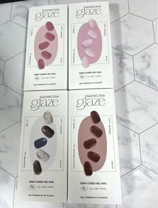 【赤茶・ピンク・白色系】DASHING DIVA glaze 4つセット(新品)