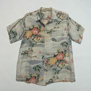 k336 40s 50s ビンテージ アロハ シャツ オリジナル ハイビスカス フラワー 花 vintage aloha shirt hawaii