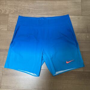 ナイキ ナダルモデル ハーフパンツ US Mサイズ テニス フェデラー Nike ブルーラグーン 