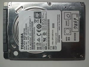 TOSHIBA　MQ01ABF050　500GB　2.5インチHDD　SATA　③