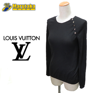 送料無料 ルイヴィトン トップス 長袖 Lサイズ 黒 ブラック レディース louis vuitton カシミア 美品 中古 尼崎 逸品質屋 丸高