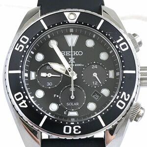 美品 SEIKO セイコー PROSPEX プロスペックス 腕時計 SBDL061 V192-0AD0 ソーラー クロノグラフ カレンダー ダイバースキューバ 動作確認済