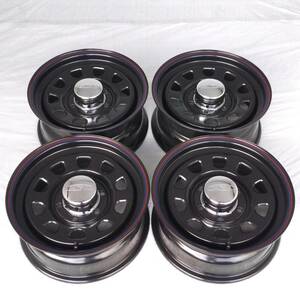 新品 デイトナ 16-7.0J＋35 6-139.7 ブラック タイヤ付4本SET 215/65R16 109/107 LT用 ハイエース100系/200系 (W0030-0)