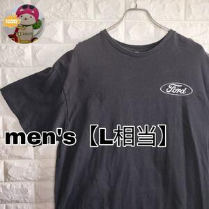 C55【メーカー不明】半袖Tシャツ【メンズL相当】ブラック