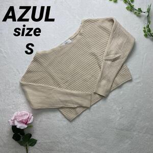 AZUL アズール クロップドニットセーター ショート丈セーターキナリ S