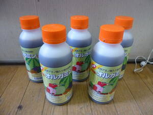 @新品 未使用 保管品 高濃度 オルガミン 液剤 500mL 5本 計2.5リットル 葉面散布剤 検索 園芸 葡萄 ブドウ 桃 モモ 苺 イチゴ 糖度アップ