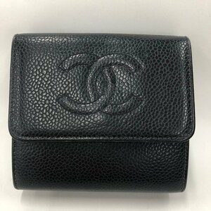 CHANEL　シャネル　キャビア　Wホック財布　9061391　ギャラ付き【CIACE007】