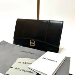 【極美品】　BALENCIAGA クラッチバッグ　B金具　レザー　ブラック